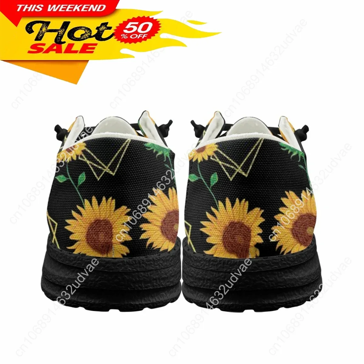 Summer Men Casual Canvas Dude Shoes Art Sunflower Trend Fashion Slip On Loafers Classic Luxury Brand Business Shoes