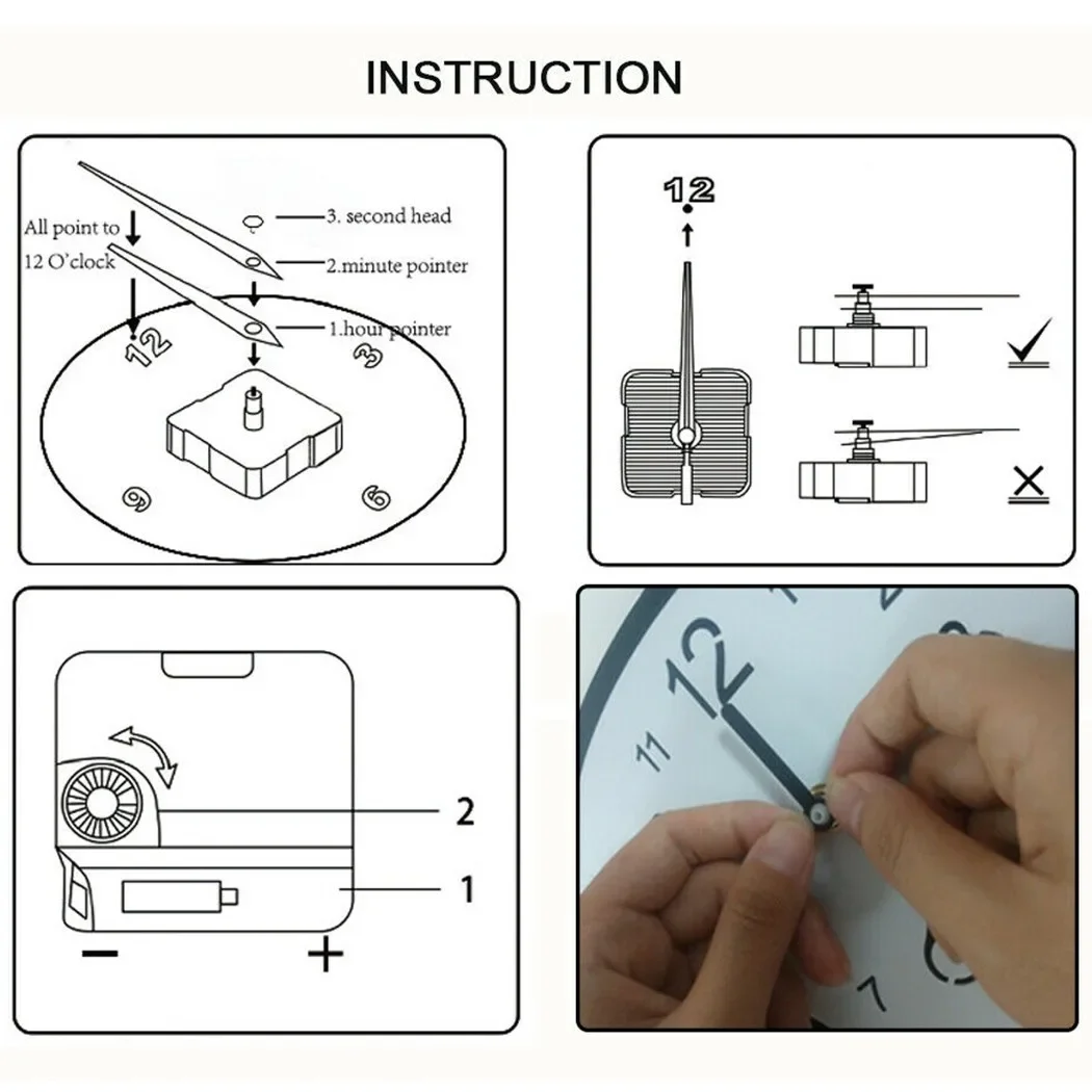 

2021 New Useful Clock Accessories Black Clock DIY Equipment French Handle High Torque Spade Spare Part 8 Inches