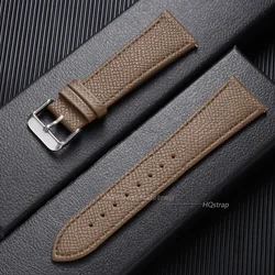 Vintage Calfskin Leather Quick Release Watch Band - Universal Size Replacement Strap - 22mm (Gray belt)