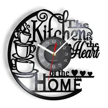 Kitchen Heart Vinyl Wall Clock – Silent Modern Decor 1