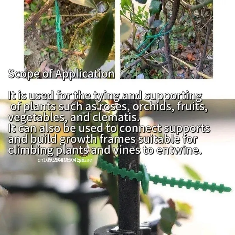 Adjustable Plastic Plant Cable Ties Reusable Self-locking Ties Garden Plant Vine Supports Cable Stem Tomato Clip Fastener