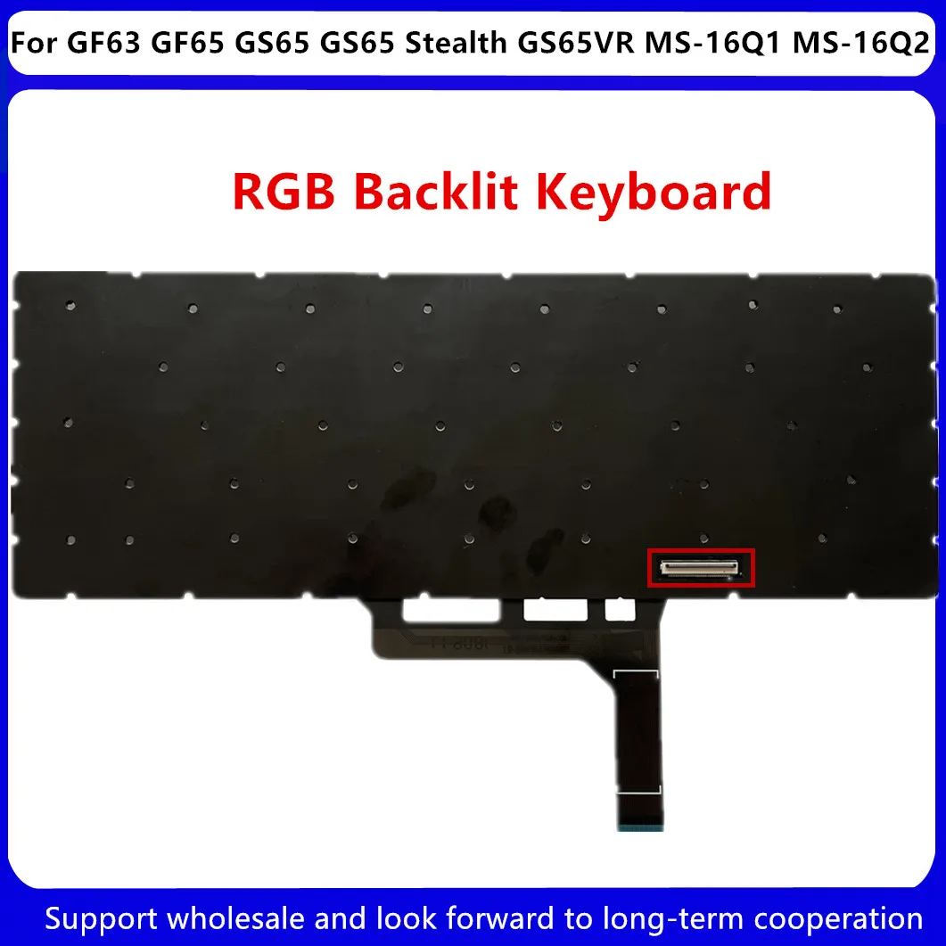 para Msi Gf63 Gf65 Gs65 Stealth Fino 9sd 9se 9sf 9sg Gs65vr Ms16q1 Ms-16q2 us Teclado por Chave Rgb Retroiluminado Novo - Imagem 3
