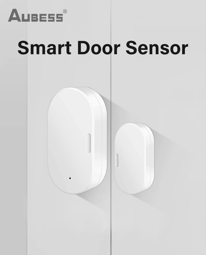 Aubess Zigbee Door Sensor Door Window Sensor Open/Close Entry ZigBee Smart Security Alarms Compatible With Alexa Google Home