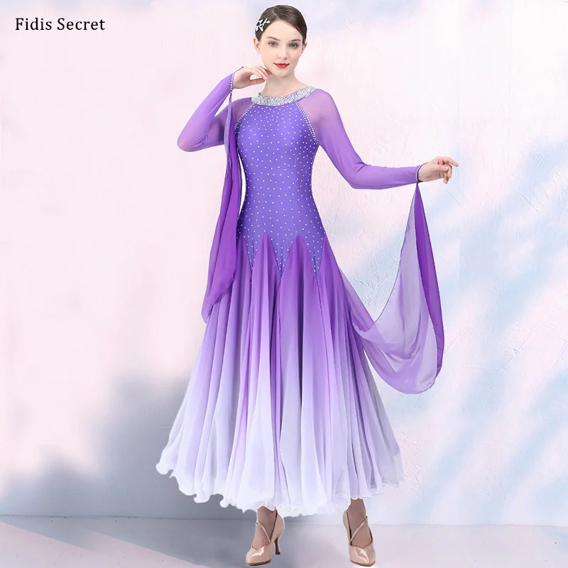 

8218 4 Colors Elegant Expansion Skirt For Women Standard Ballroom/Tango/Waltz/Foxtrot/Modern Dancing Stage Performance Costumes