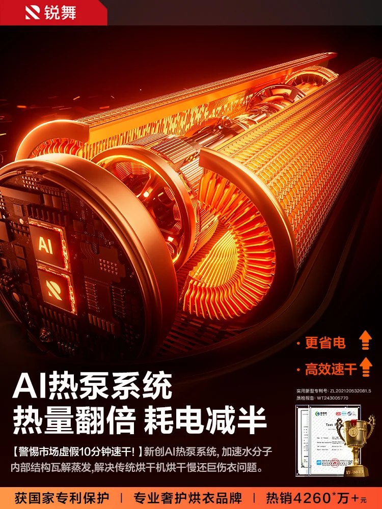 ranvoo 220V مجفف محمول تجفيف الملابس المنزلية مجفف...