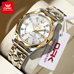 Elegant Women's Quartz Watch - Stylish Luminous Design, Waterproof with Day - Date Feature, Perfect Gift in a Beautiful Box - Yes (Man Gold White)