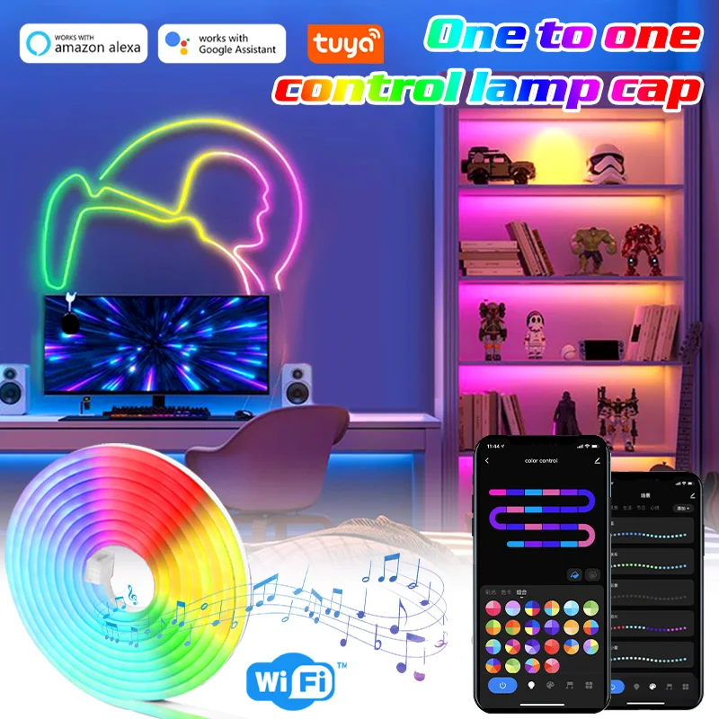 Rope Led Lights Bedroom Rope Led Lights Room Rope Light Led Rgb App Led Neon Rope Aliexpress
