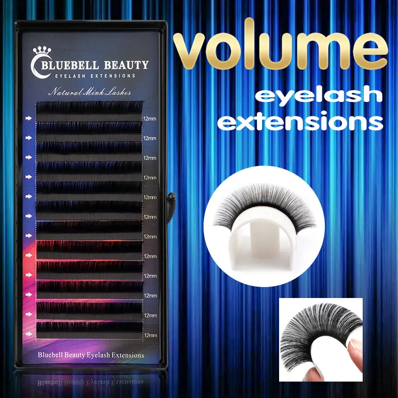 Bluebell Beauty 8-15mm Mix Lashes Mink Premium Synthetic Mink Eyelash False Individual Eyelash Cilia Lash Extension aguud false eyelash extensions mink individual silk eyelash c cc d dd synthetic lashes soft lash extension supply russian lashes