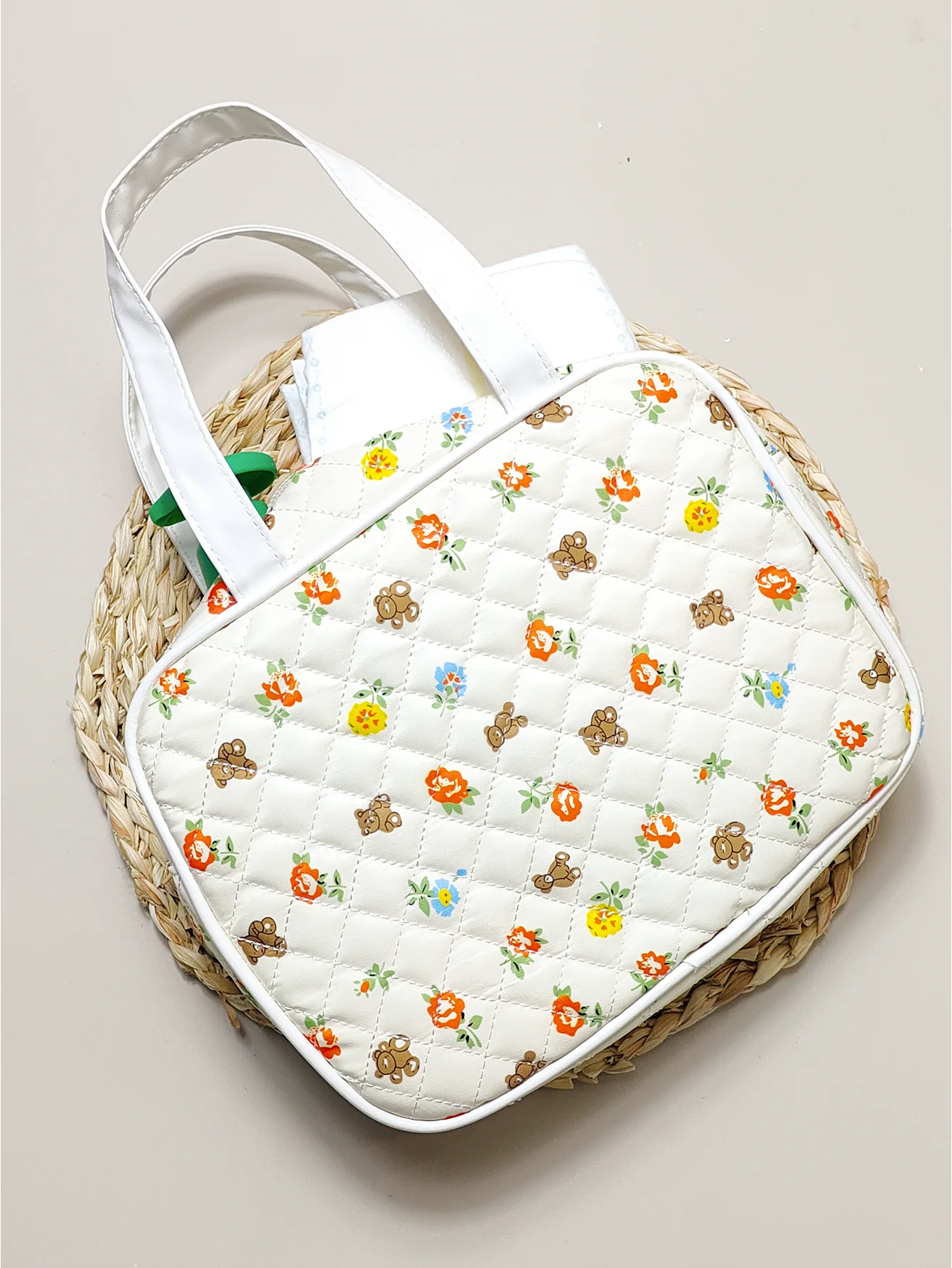 Bolsa de mano portátil con estampado para mamá, bolsa de almacenamiento de pañales, 1 unidad