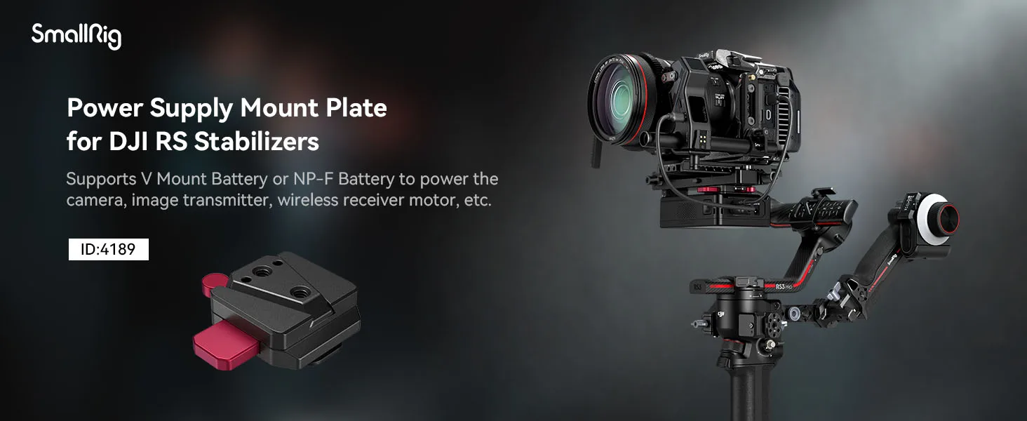 Small rig mini v mount batterie platte für dji rs 3/rs 3 pro/rs 2/rsc 2 gimbals leichte und kompakte strom lösung für dji – Detail 1