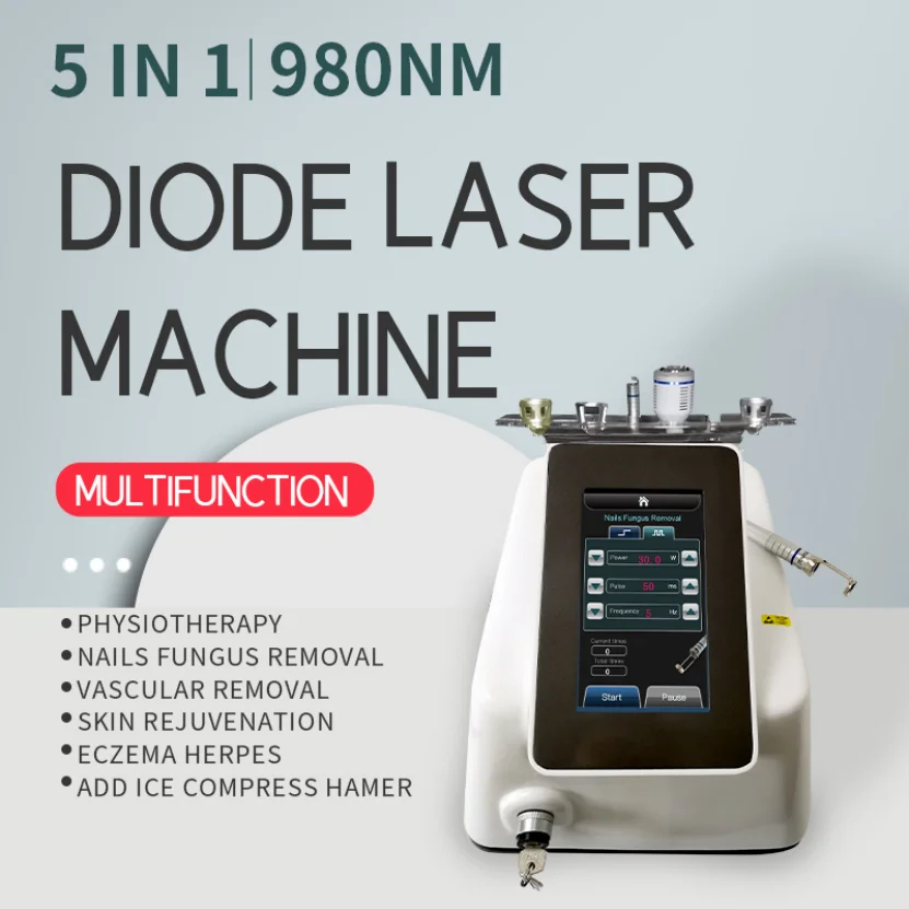 

5 In 1 5 Spot Size 0.2Mm 0.5Mm 1Mm 2Mm 3Mm 980Nm Spider Vein Removal System Vascular Removal