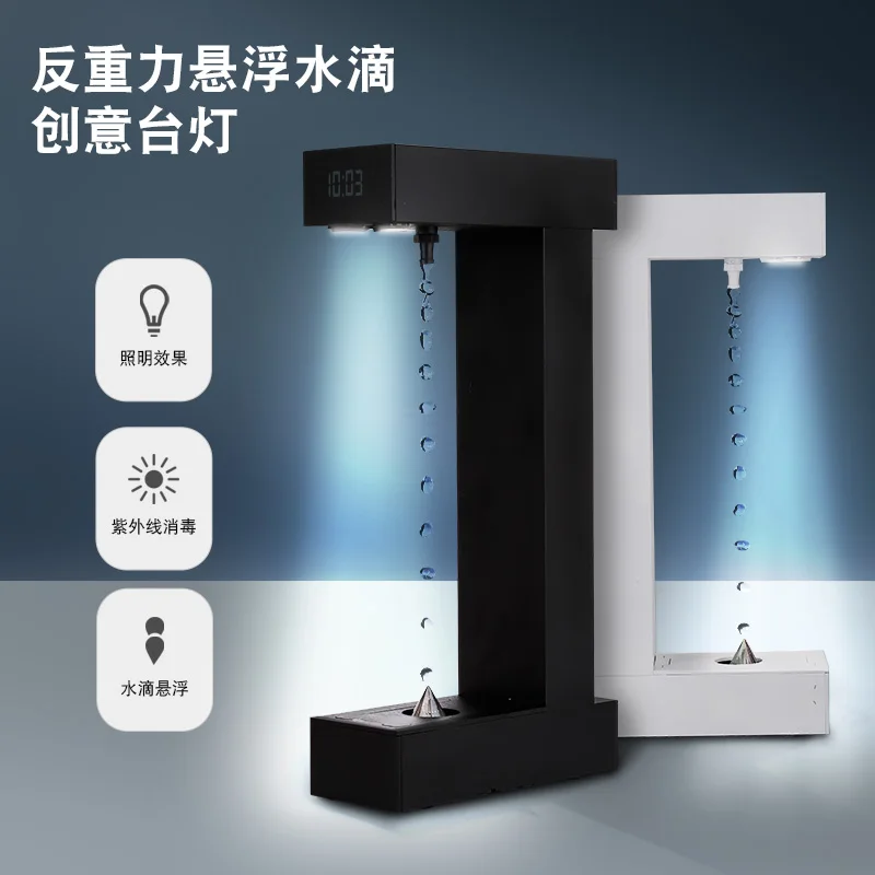 

Anti Gravity Levitating Water Drops Time Hourglass Water Fountain Lamp