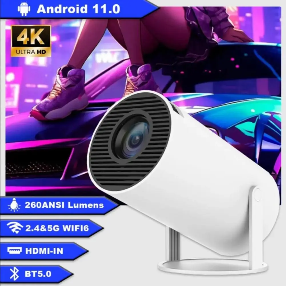 휴대용 오리지널 홈 시네마 프로젝터, ANSI 듀얼 와이파이 올위너 H713 BT5 0 1280x720P, 4K Wifi6 프로젝터, 11 0 200