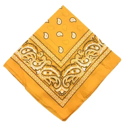Vibrant Fashion Bandana for Men & Women - Hip Hop, Cycling, and Festive Accessory (Gold Yellow)