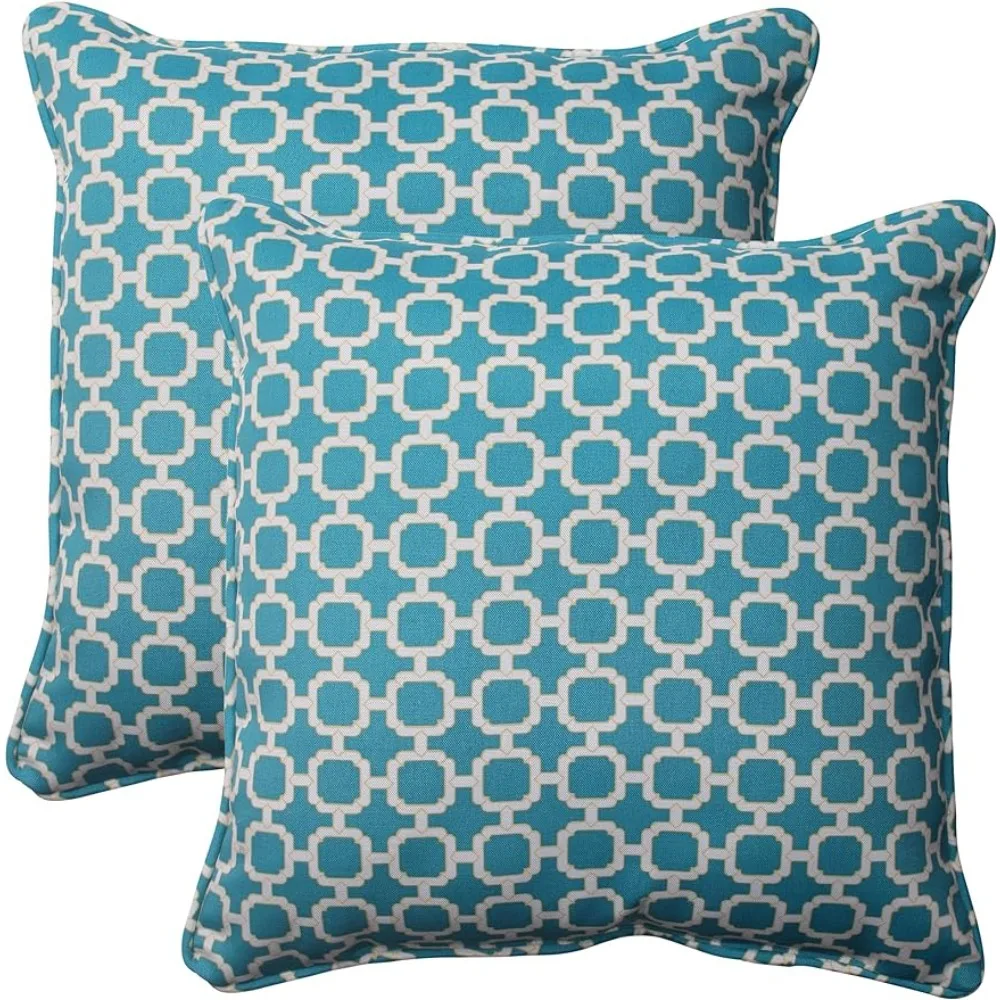 

Memory Foam Outdoor/Indoor Hockley Teal Throw Pillows Satin Pillowcases 2 Count Plush Pillows to Sleep Bed Green 18.5“ X 18.5”