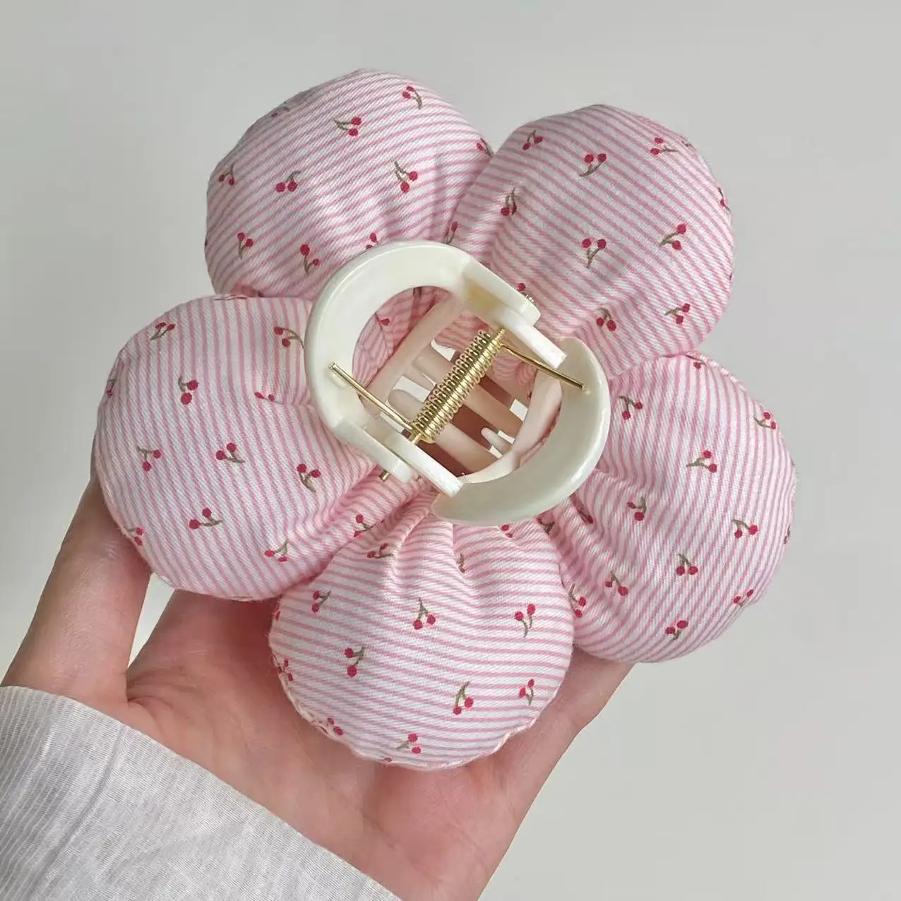 1PC Cute Flower - Shaped Hair Claw Clips Set, Floral & Cartoon Patterned Padded Hair Accessories For Women