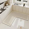 Kitchen Carpet L-Shape Floor Mat Non-slip Area Rug Absorbent Foot Mats Water-absorbent Quick-drying Alfombra De Cocina 주방 카펫 2
