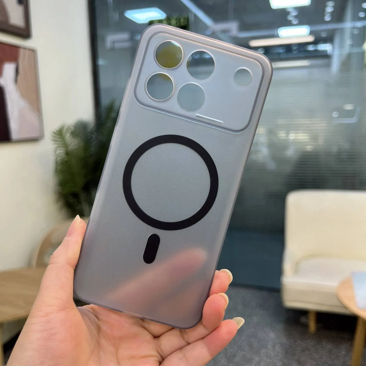 Magnetic Wireless Charging Soft TPU Camera Protection Back Cover