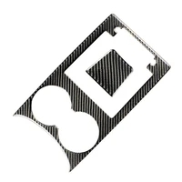 Accessories For Porsche Macan Carbon Fiber Car Inner Control Gear Shift Panel Water Cup Holder Cover Trim decoration Car Sticker 4