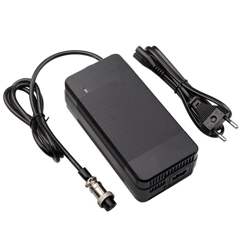 10S 36V 리튬 이온 배터리 팩 충전기용 42V 3A 리튬 배터리 충전기 옵션 커넥터 DC/XLR/RCA/GX16/IEC/XT60/XT90 플러그