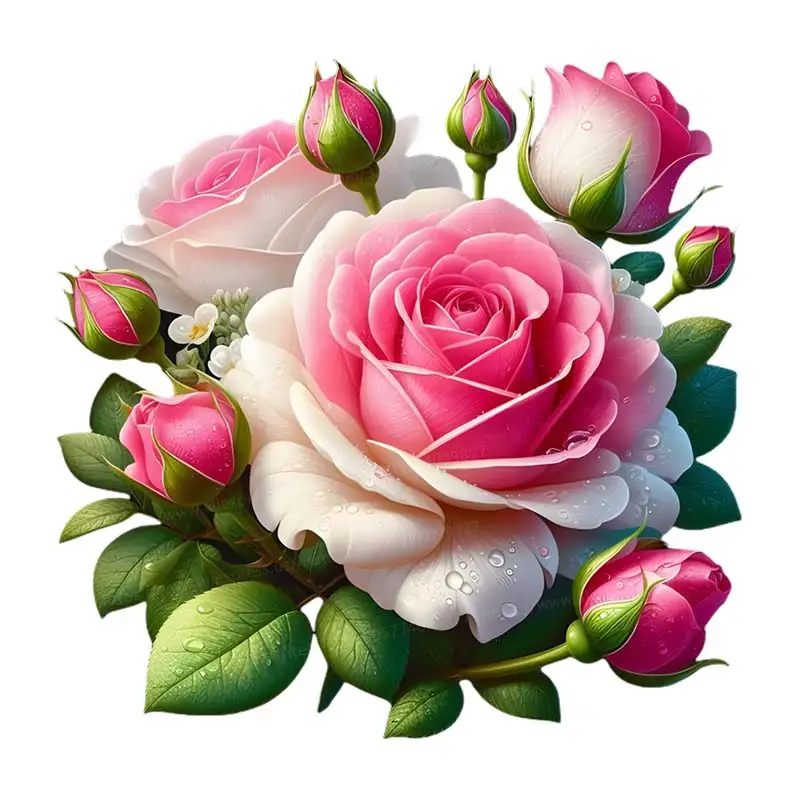 Toilet Wall Stickers Romantic Rose Wall Sticker Bathroom Toilet Decor Living Room Cabinet Refrigerator Home Decoration