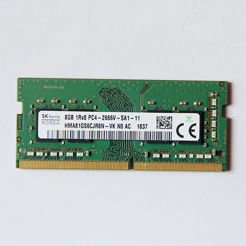 SK hynix DDR4 RAMs 8gb 2666MHz DDR4 8GB 1Rx8 PC4-2666V-SA1/SA2-11 SODIMM 1.2V Laptop Memory