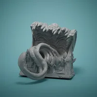 Durable ABS Resin 3D Printed Chest Mimic Miniature - Easy Paint, Perfect for D&D & Pathfinder Tabletop RPGs, Ideal Room Decor 1