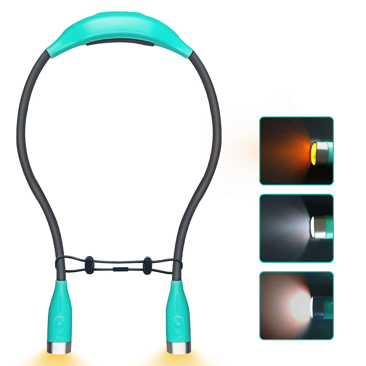 Neck Book Lights Rechargeable Night Lamp for Reading, Hands Free Bendable Arms, 4 LED Bulbs Long Lasting Reading Night Light