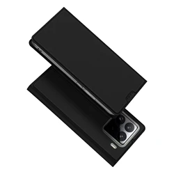 Luxury PU Leather Magnetic Flip Wallet Case with Card Slots and Protective Cover for Xiaomi 17 Pro (Black)