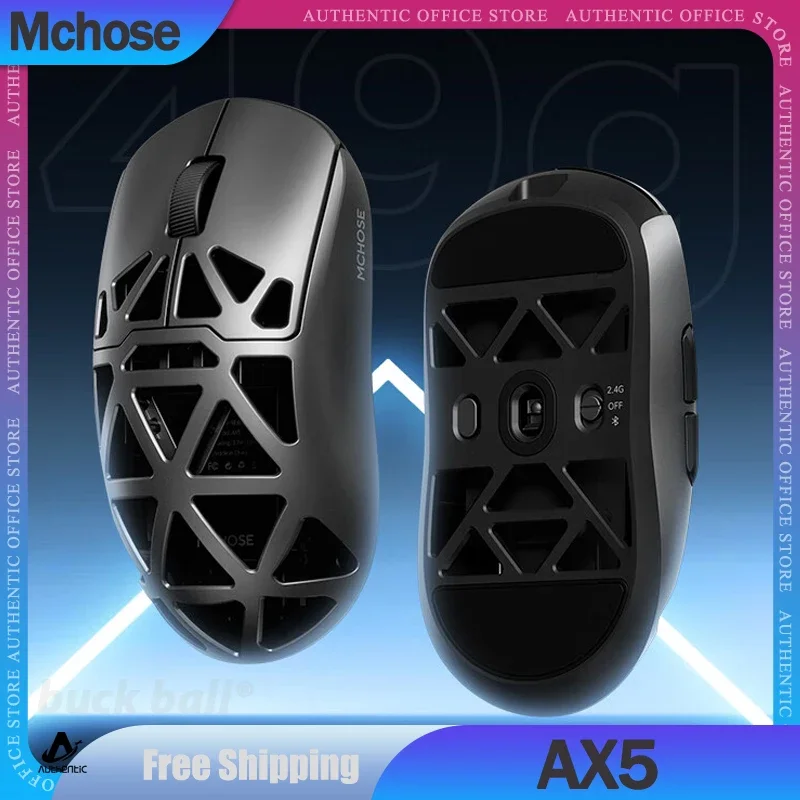 MCHOSE AX5 Gamer Mouse 3 Mode Wireless Bluetooth Mouse Magnesium 