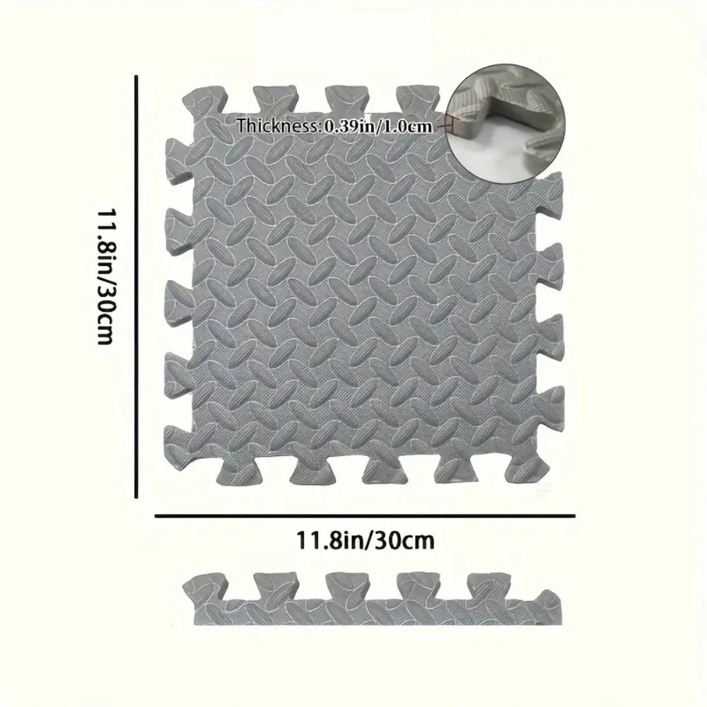 12 Pcs Home Foam Flooring EVA Foam Patchwork Floor Carpet Soft Non Slip Thickened Crawling Mat Children's Play Mat Home Decor