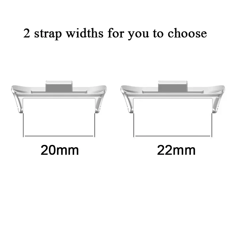 Stainless Steel Adapter for Smartwatch Bracelet - 1 Pair