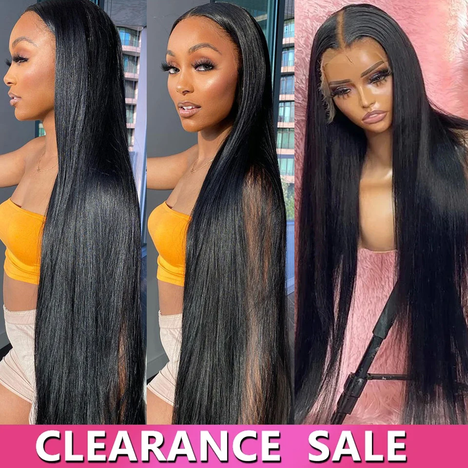 

Human Hair Wigs 34Inch 13x4 Lace Front Human Hair Wigs Straight 5x5 Glueless HD Lace Closure Wig 180% Body Wave Lace Frontal Wig