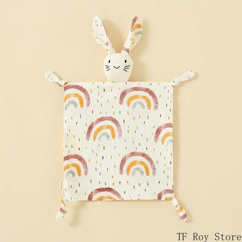 Cartoon Printing Baby Soothing Towel Blanket Cotton Gauze Baby Infant Sleeping Doll Saliva Towel Toddler Toys Babies Items