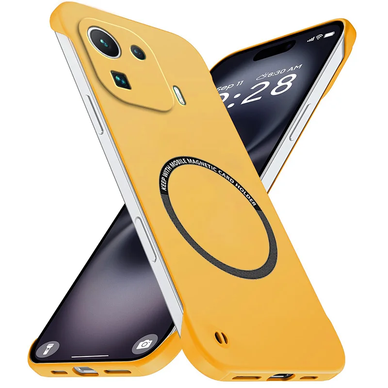 Magnetic Slim Frameless Phone Case - Matte Anti-Scratch Hard PC Cover, Shockproof Armor