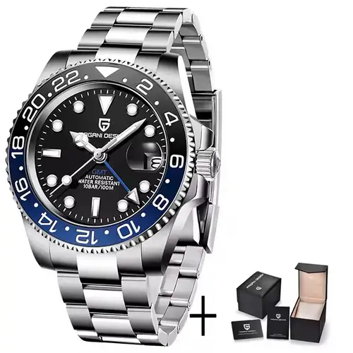 PAGANI DESIGN 40MM Men Mechanical Wristwatch Stainless Steel GMT Watch Top Brand Sapphire Glass Waterproof Automatic Watches Men - Image 14