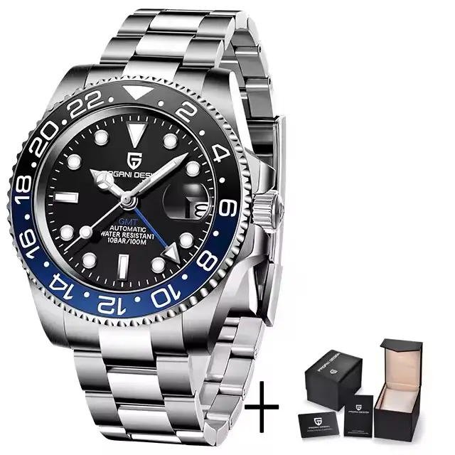 PAGANI DESIGN 40MM Men Mechanical Wristwatch Stainless Steel GMT Watch Top Brand Sapphire Glass Waterproof Automatic Watches Men - Image 14