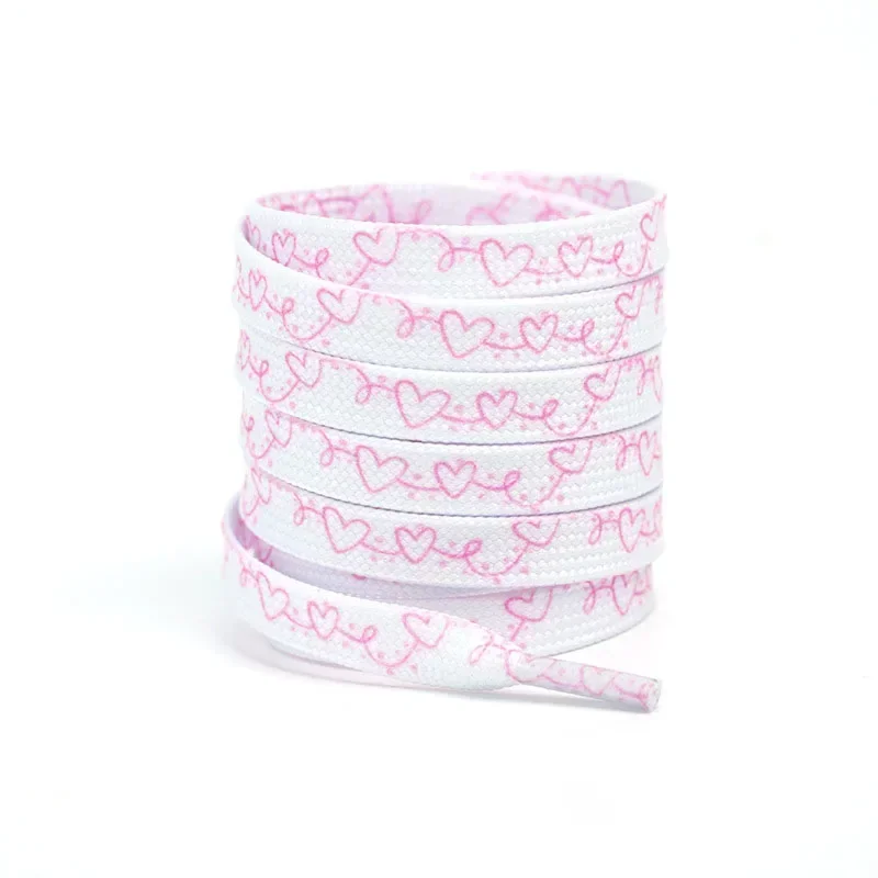 Romantic Pink Heart Shoelaces for Valentine's Day Sneakers