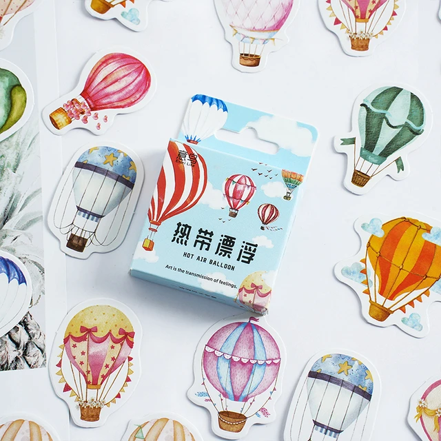 Hot Air Balloon Stickers Cute Washi Sticker Set Balloons Travel Themed  Aesthetic Stickers DIY Decor for Letters Envelopes Greeting Card Planner  Journal Scrapbooking Diary Family Album - Yahoo Shopping