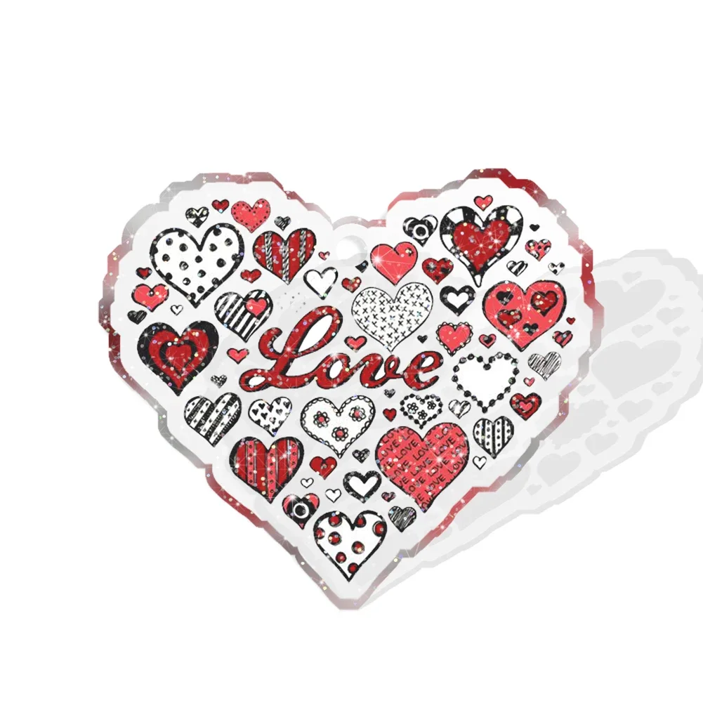 

10 Pcs /Lot Valentines Day Red High Heel Love Shape Acrylic Resin With Hole For DIY Pendants Party Craft Supplies