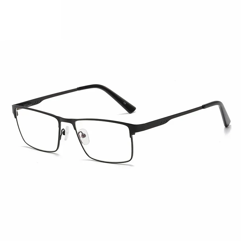 Men Square Metal Large Frame Myopia Glasses Spring Leg Elderly Near Sight Eyewear Blue Light Blocking Eye Protection Eyeglasses 5