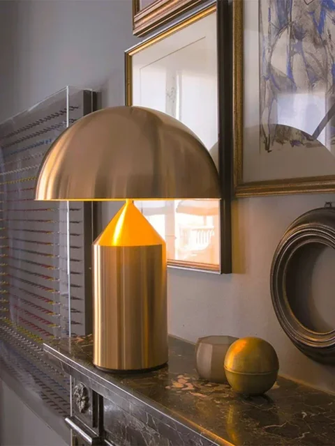 Luxury Modern Mushroom LED Table Lamp Nordic Design Eye Protection Light for Living Room Bedroom Study High-end Home Decor