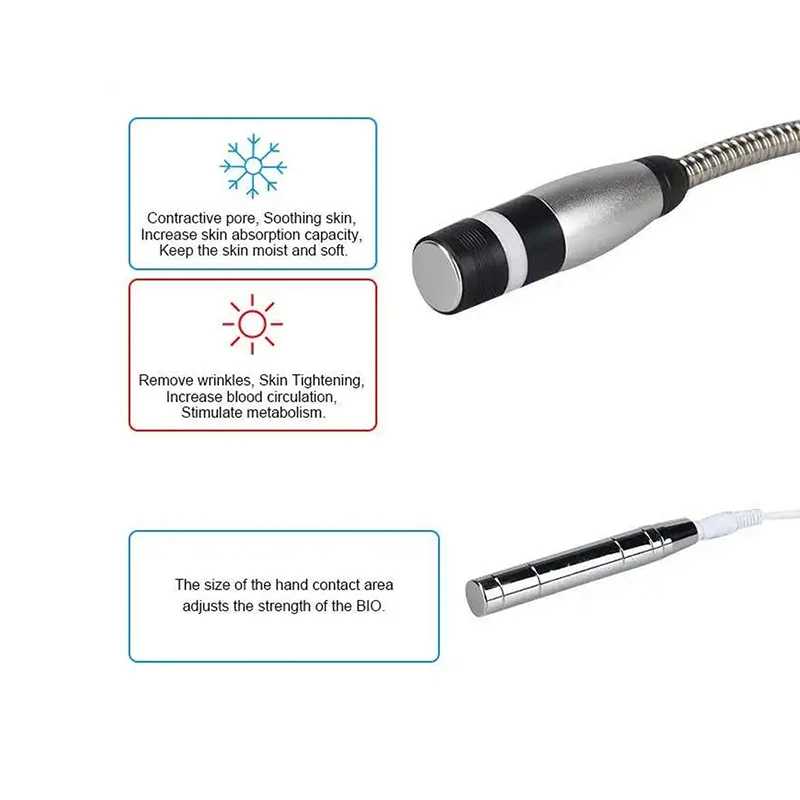 Portable Cool + Hot Facial Electroporation Cryotherapy RF Beauty Machine Anti-aging Skin Rejuvenation Skin Cooling Tight Device 5