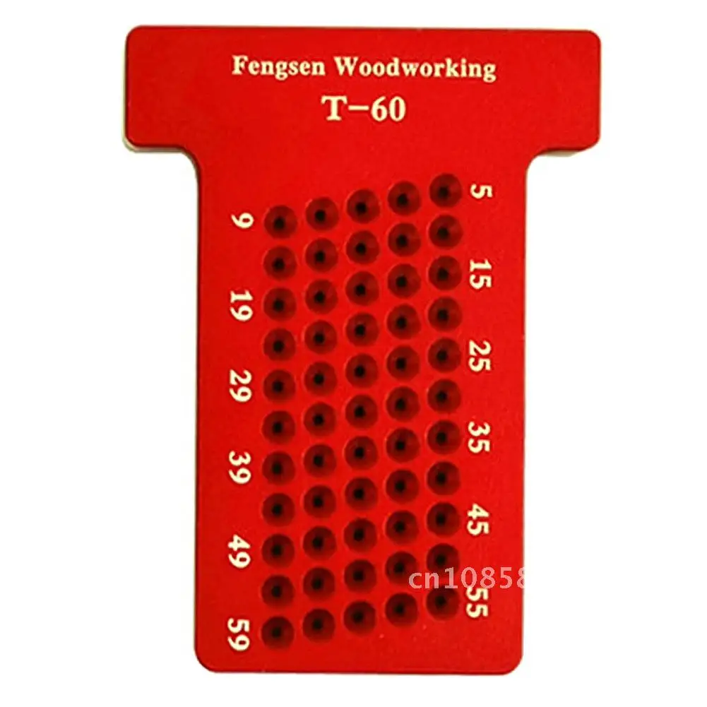 

Woodworking Scribe T-type Square Ruler Hole Scribing ruler Drawing Marking Gauge Crossed-out Precision Measuring Tool T60
