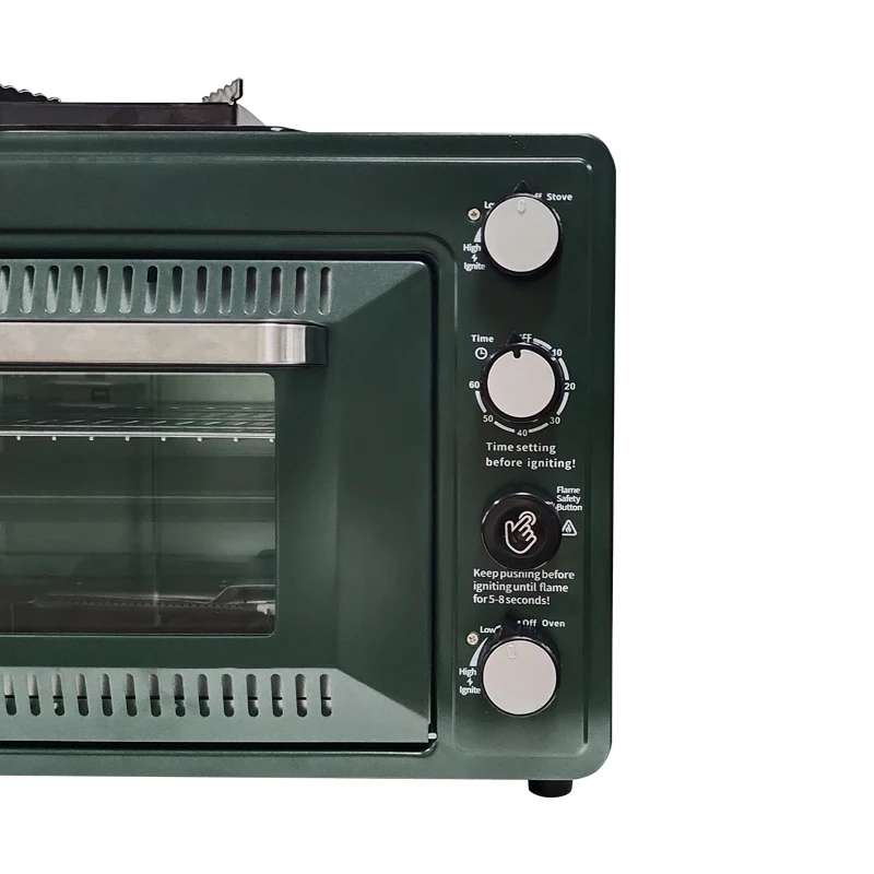Professional Outdoor Travel and Camping Kitchen Gas Toaster Oven with Big Capacity
