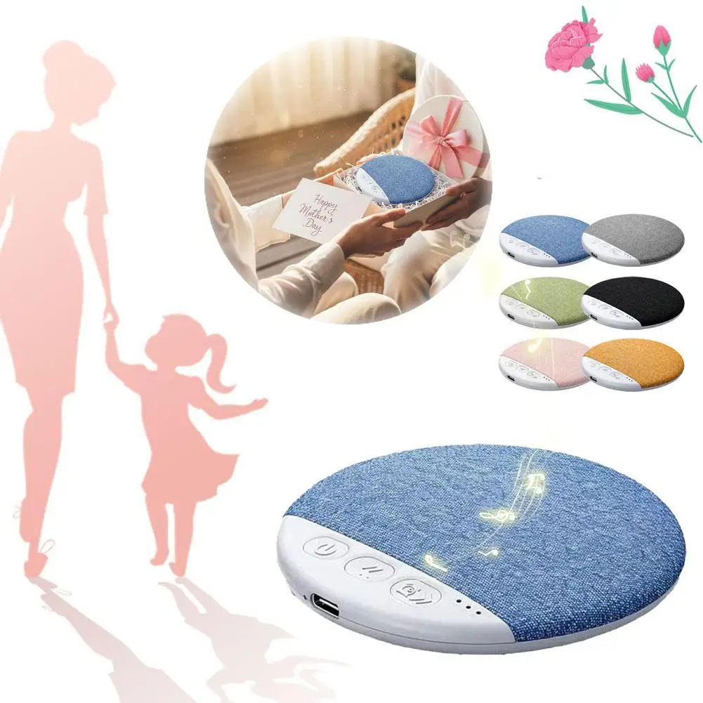 Compact Bluetooth Pillow Speaker - HiFi Stereo White Noise Soundbar & Wireless Music Player