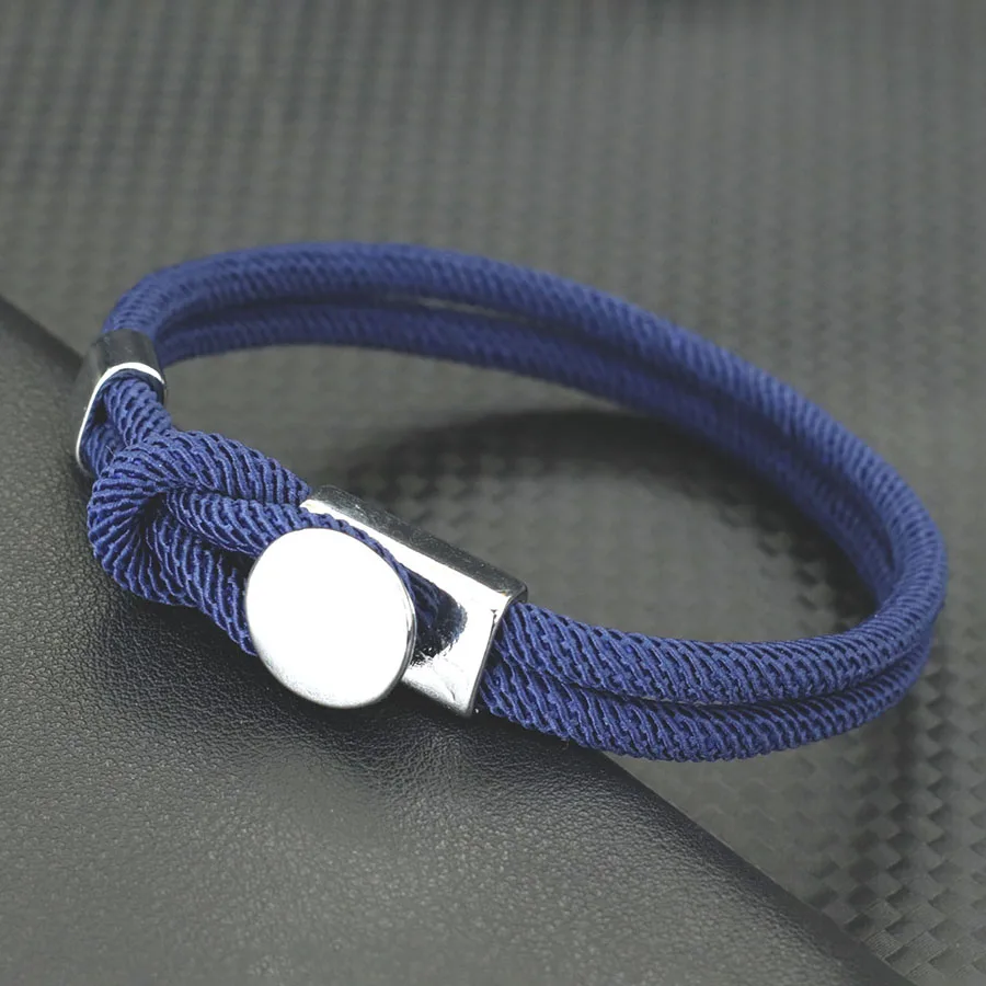 Men Red Rope Wrap Bracelet Motorcycle Riding Accessory