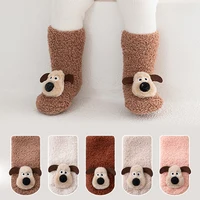 3 Pairs/Lot Baby Floor Socks Non-Slip Sole Kids Socks Cute Cartoon Winter Warm Toddler Socks For Boys And Girls