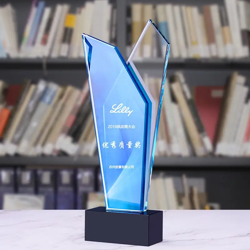 Customized Crystal Trophy, Glass Color Printing, Sports Event, Company Award, Home Decoration, Collectible Trophy, New