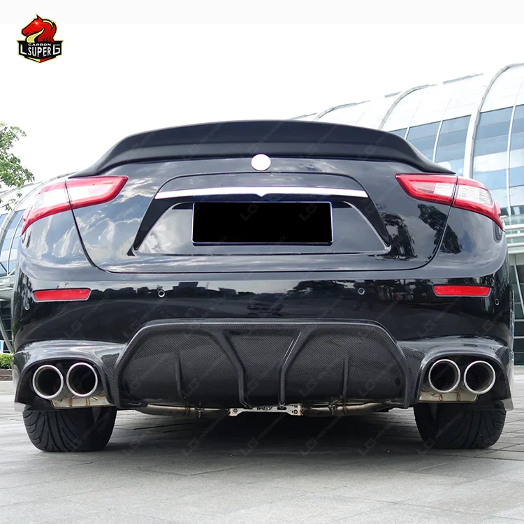 Hot Selling! car Accessories Auto Parts Carbon Fiber ASPEC style Rear Bumper Diffuser For Maserati Ghibli Body Kit